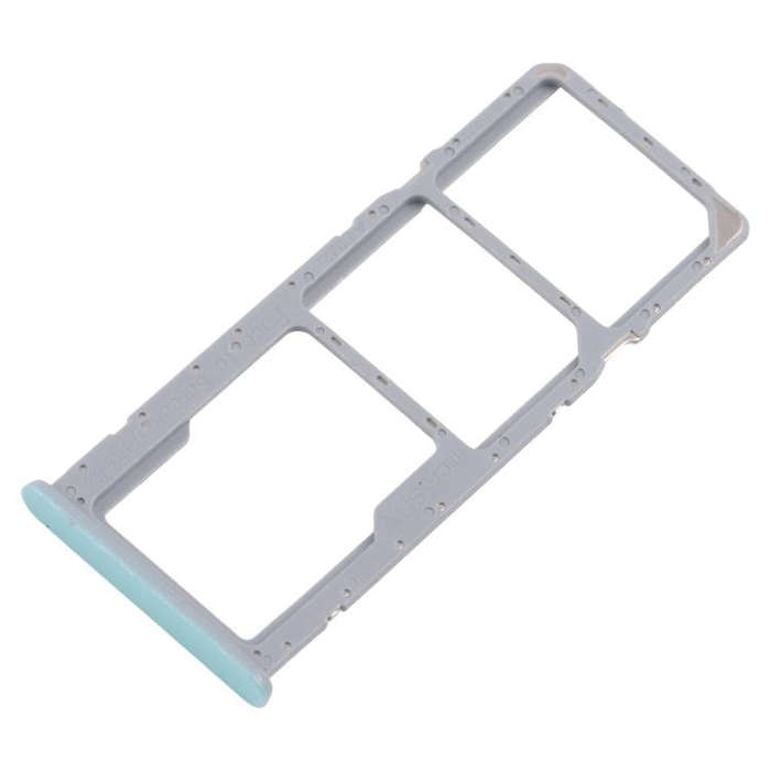 For Realme C51 RMX3830 10pcs Original SIM Card Tray + SIM Card Tray + Micro SD Card Tray (Green)