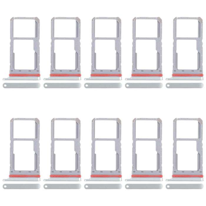 For Realme 13 5G RMX3951 10pcs Original SIM Card Tray + SIM Card Tray / Micro SD Card Tray (Green)