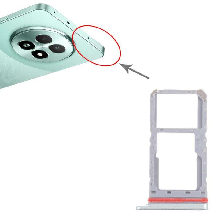 For Realme 13 5G RMX3951 10pcs Original SIM Card Tray + SIM Card Tray / Micro SD Card Tray (Green)