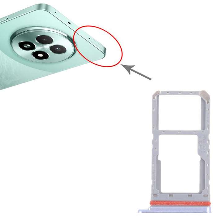 For Realme 13 5G RMX3951 10pcs Original SIM Card Tray + SIM Card Tray / Micro SD Card Tray (Blue)