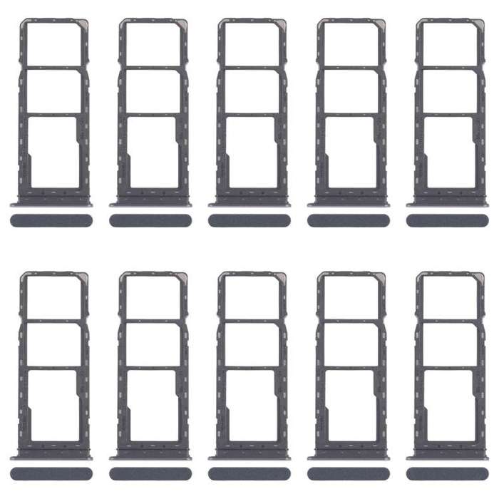 For Realme C65 4G RMX3910 10pcs Original SIM Card Tray + SIM Card Tray + Micro SD Card Tray (Black)