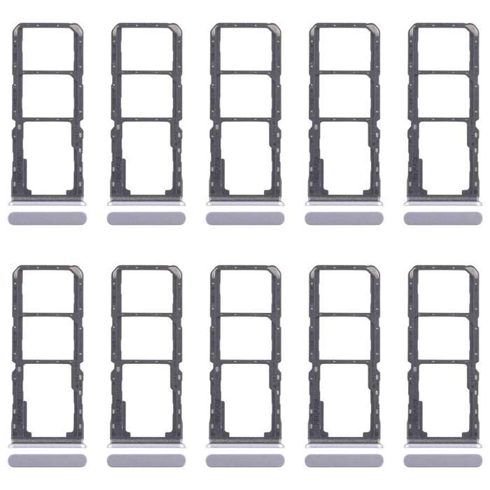 For Realme 11x 5G RMX3785 10pcs Original SIM Card Tray + SIM Card Tray + Micro SD Card Tray (Blue)