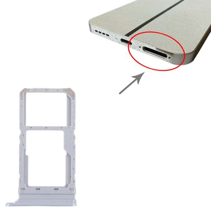 For Realme 12 5G RMX3999 10pcs Original SIM Card Tray + SIM Card Tray / Micro SD Card Tray (Blue)