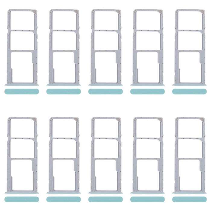 For Realme C51s 10pcs Original SIM Card Tray + SIM Card Tray + Micro SD Card Tray (Blue)