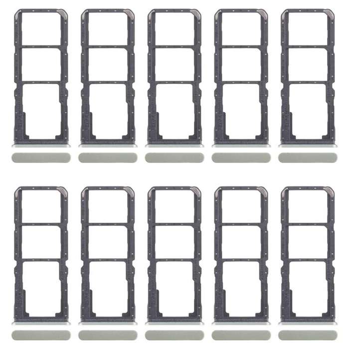 For Realme C67 5G 10pcs Original SIM Card Tray + SIM Card Tray + Micro SD Card Tray (Green)