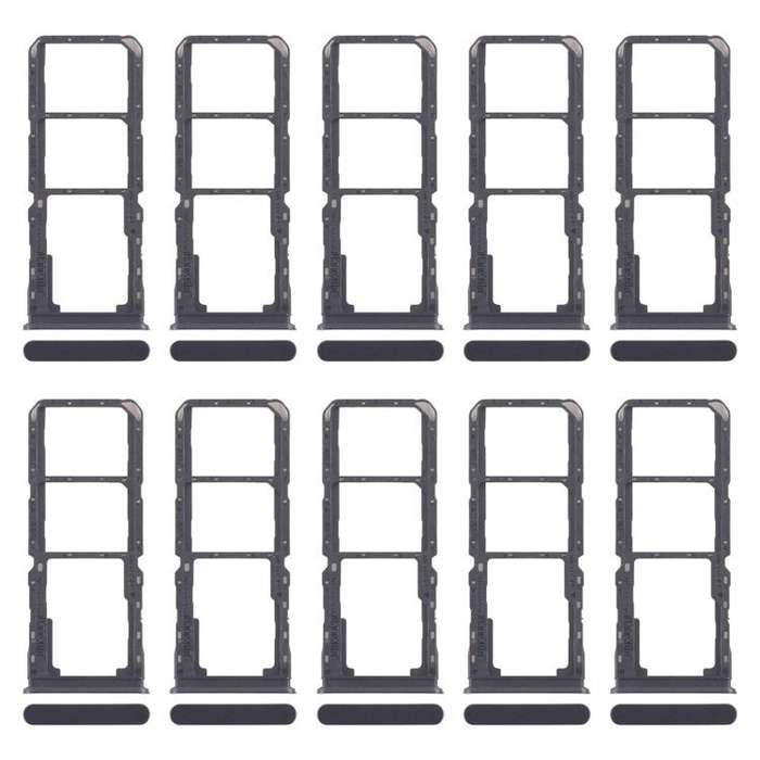 For Realme C67 5G 10pcs Original SIM Card Tray + SIM Card Tray + Micro SD Card Tray (Purple)