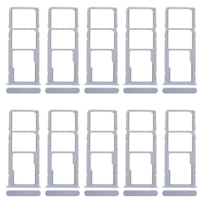 For Realme Narzo N63 4G 10pcs Original SIM Card Tray + SIM Card Tray + Micro SD Card Tray (Blue)