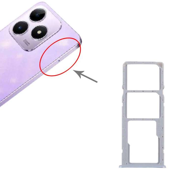 For Realme Narzo N63 4G 10pcs Original SIM Card Tray + SIM Card Tray + Micro SD Card Tray (Blue)
