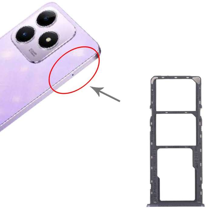 For Realme Narzo N63 4G 10pcs Original SIM Card Tray + SIM Card Tray + Micro SD Card Tray (Purple)