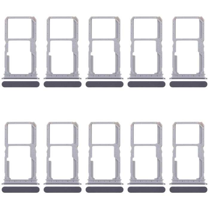 For Realme 14x 5G RMX5020 10pcs Original SIM Card Tray + SIM Card Tray / Micro SD Card Tray (Black)