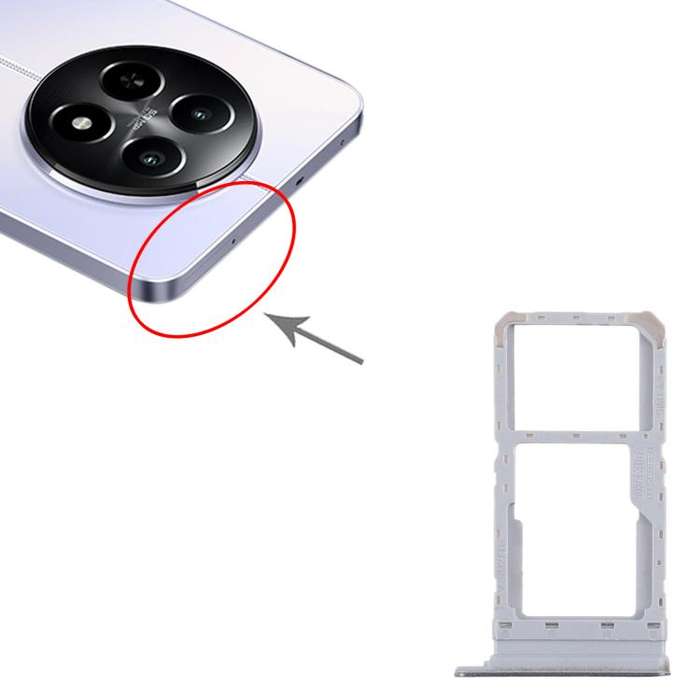 For Realme 12x 5G RMX3997 10pcs Original SIM Card Tray + SIM Card Tray / Micro SD Card Tray (Dark...