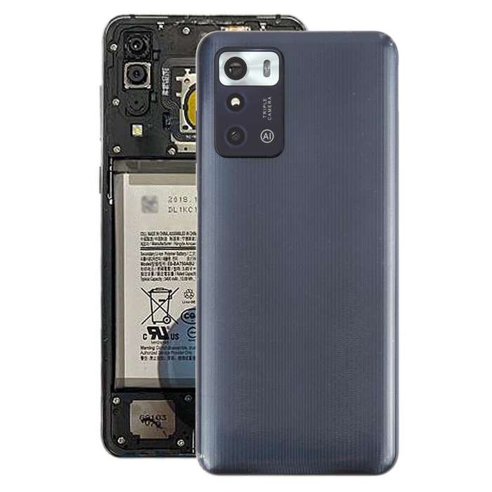 For ZTE Blade V40 Smart Back Cover with Camera Lens Cover(Black)