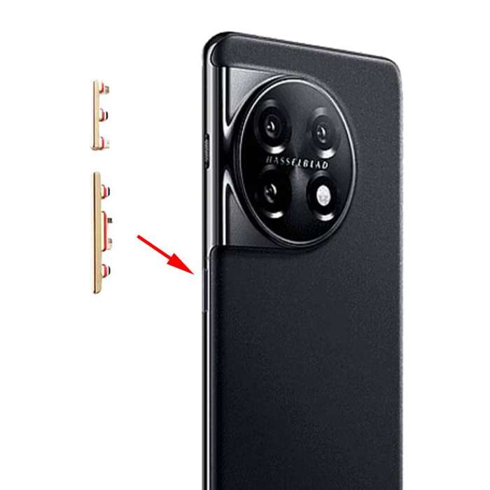 For OnePlus 11 Power Button and Volume Control Button (Gold)