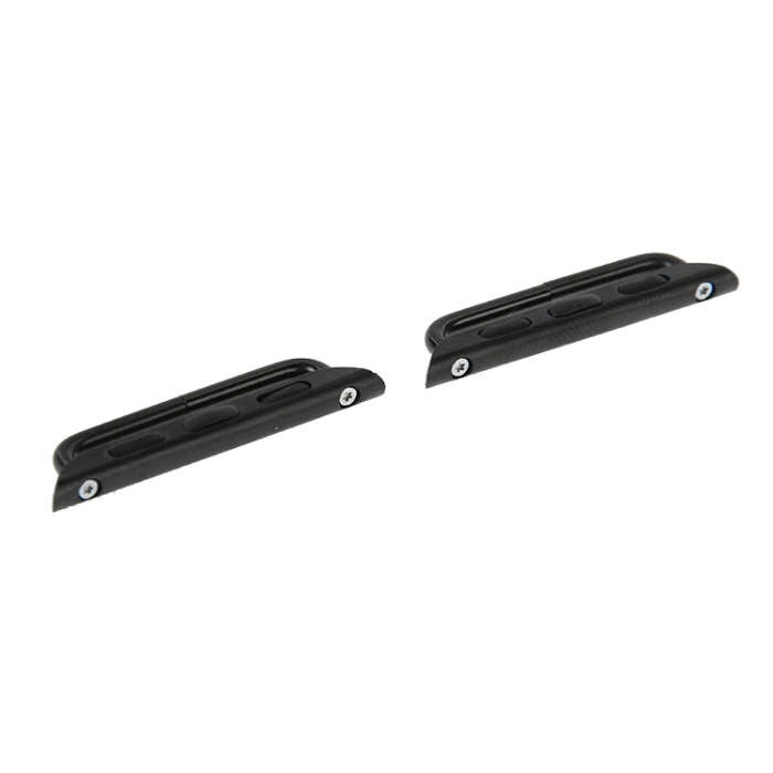 2 PCS for Apple Watch 42mm Metal Strap Connector Metal Buckle with Screwdrivers Tool(Black)