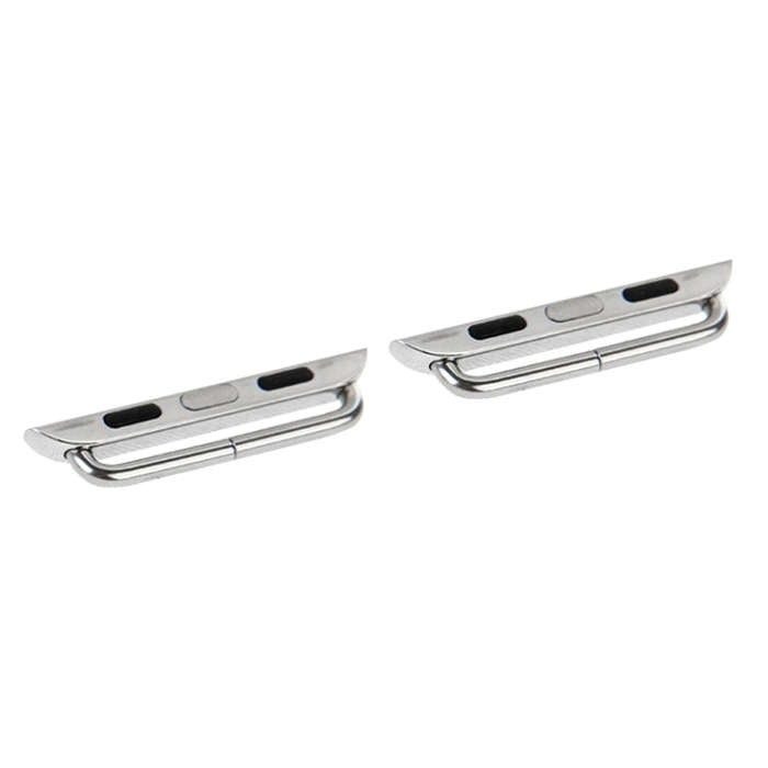 2 PCS for Apple Watch 42mm Metal Strap Connector Metal Buckle with Screwdrivers Tool(Silver)