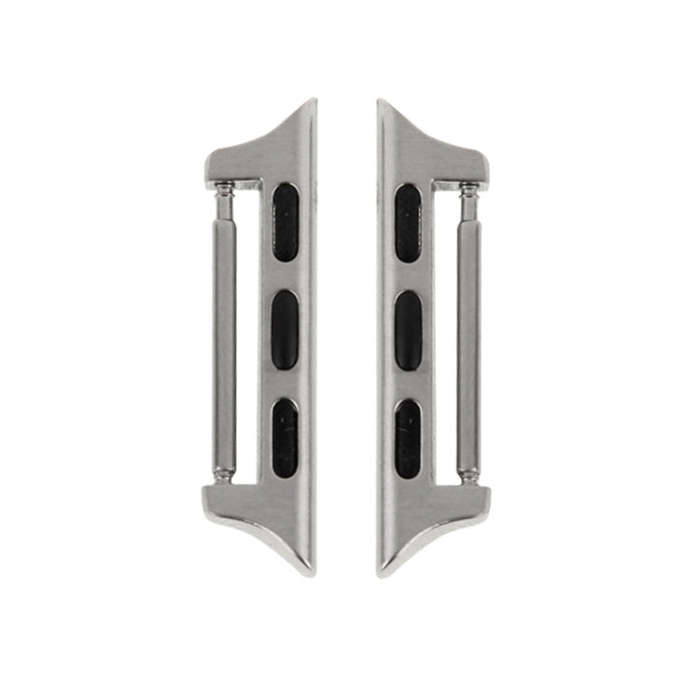 2 PCS for Apple Watch 38mm Metal Strap Connector Metal Buckle(Silver)