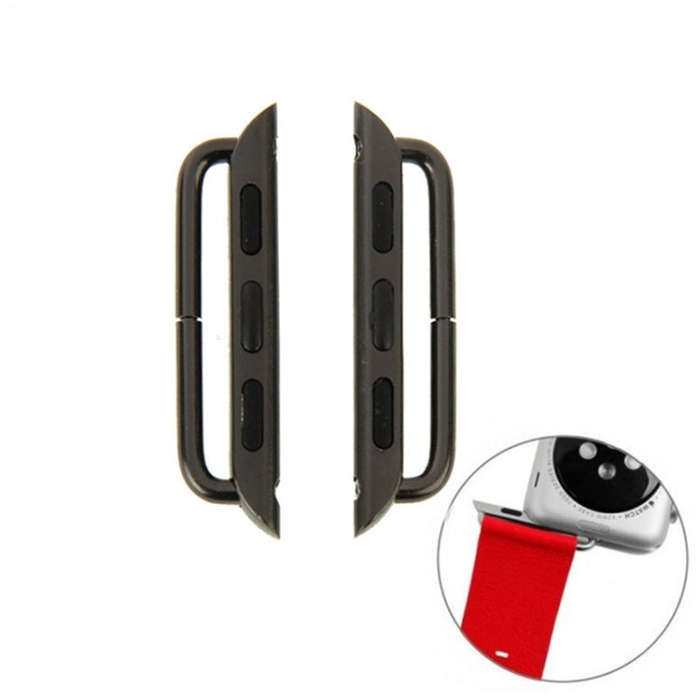 2 PCS for Apple Watch 42mm Metal Strap Connector Metal Buckle(Grey)