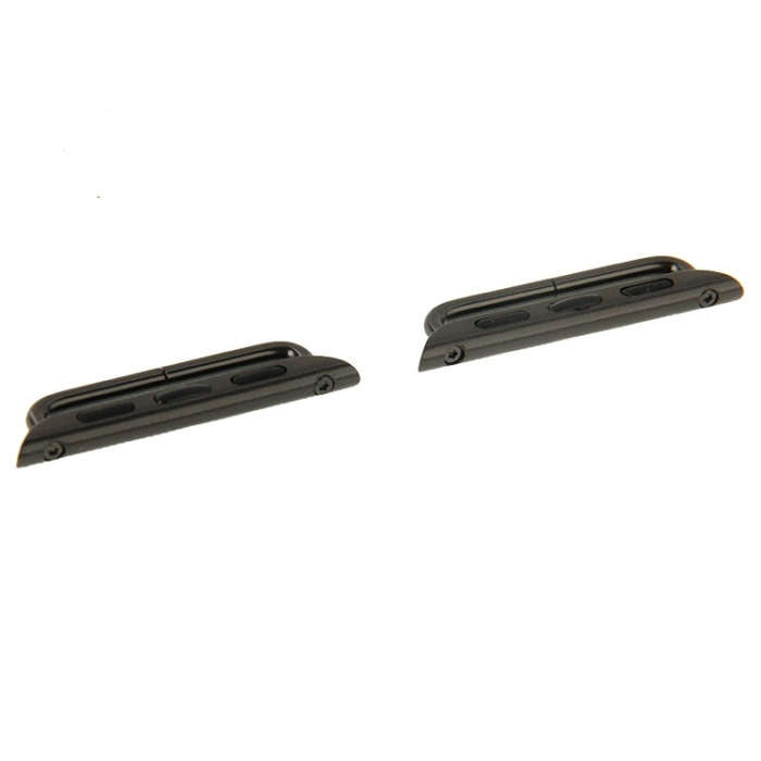 2 PCS for Apple Watch 42mm Metal Strap Connector Metal Buckle(Grey)