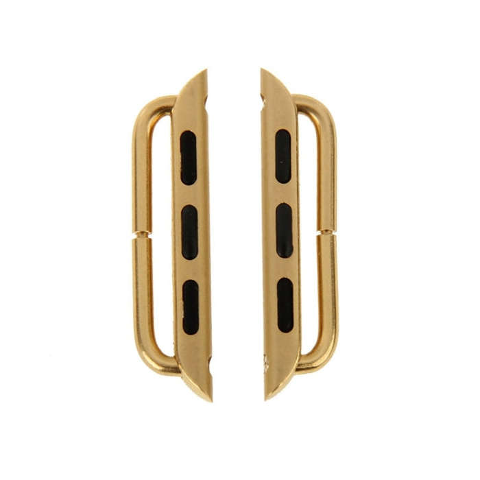 2 PCS for Apple Watch 42mm Metal Strap Connector Metal Buckle(Gold)