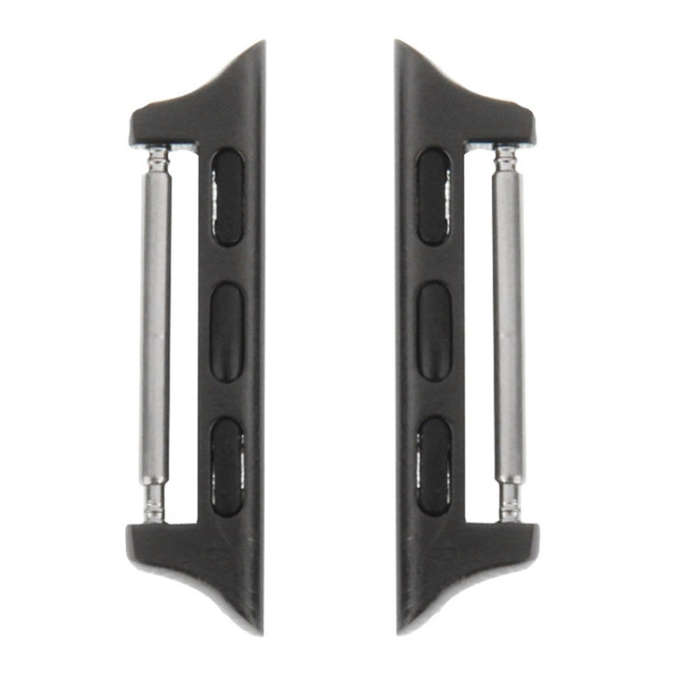 2 PCS for Apple Watch 38mm Metal Strap Connector Metal Buckle(Black)