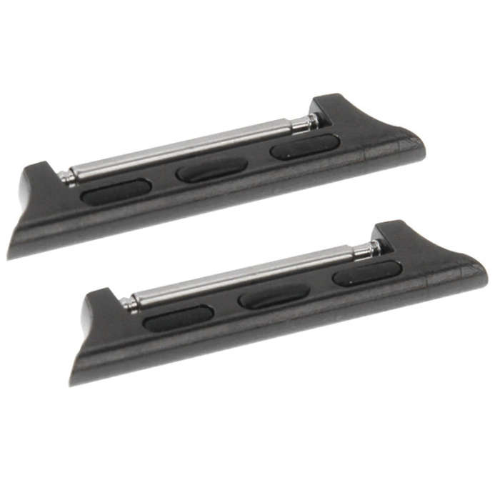 2 PCS for Apple Watch 38mm Metal Strap Connector Metal Buckle(Black)