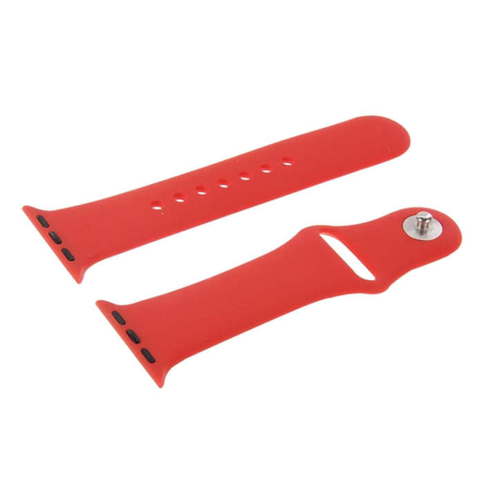 For Apple Watch Sport 38mm High-performance Rubber Sport Watch Band with Pin-and-tuck Closure(Red)