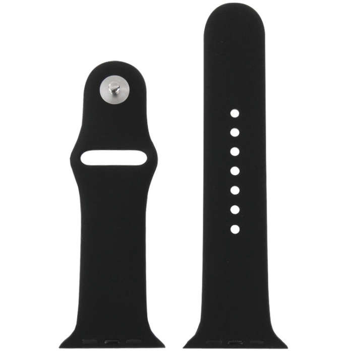 For Apple Watch Sport 42mm High-performance Rubber Sport Watch Band with Pin-and-tuck Closure(Black)