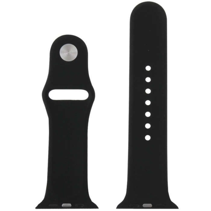 For Apple Watch Sport 42mm High-performance Rubber Sport Watch Band with Pin-and-tuck Closure(Black)