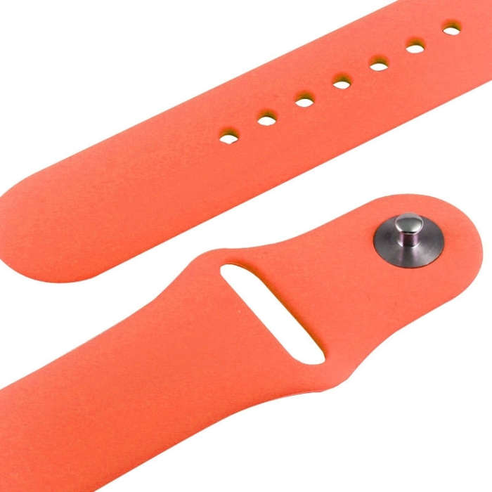 For Apple Watch Sport 42mm High-performance Rubber Sport Watch Band with Pin-and-tuck Closure(Ora...