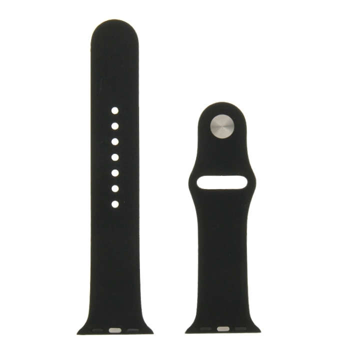 For Apple Watch Sport 38mm High-performance Longer Silicone Sport Watch Band with Pin-and-tuck Cl...