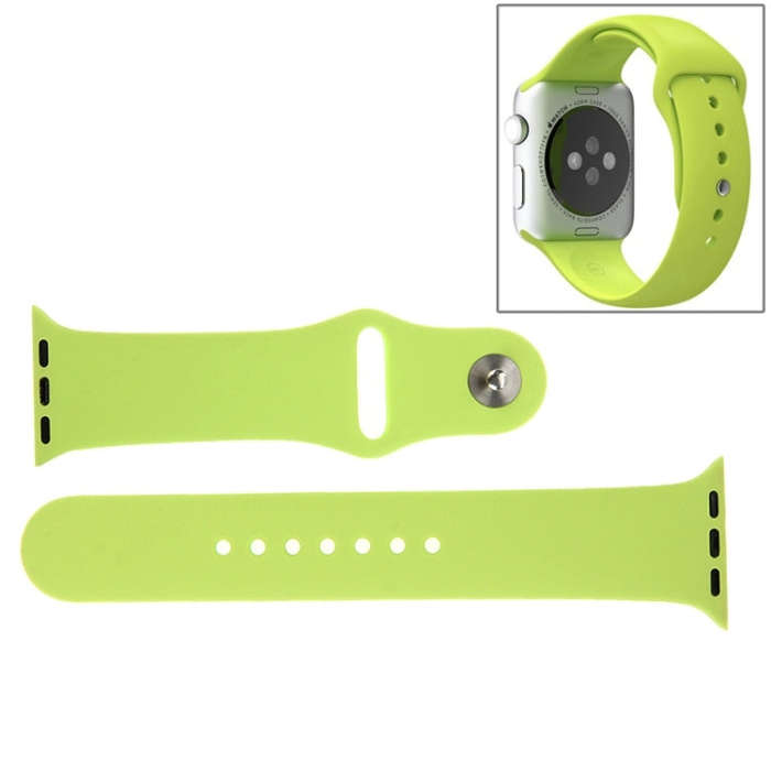 For Apple Watch Sport 38mm High-performance Longer Silicone Sport Watch Band with Pin-and-tuck Cl...