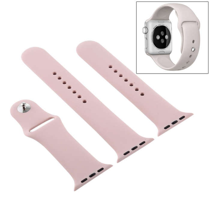 For Apple Watch Series 10 42mm / 9&8&7 41mm / SE 3&SE 2&6&SE&5&4 40mm / 3&2&1 38mm 3 in 1 Rubber ...