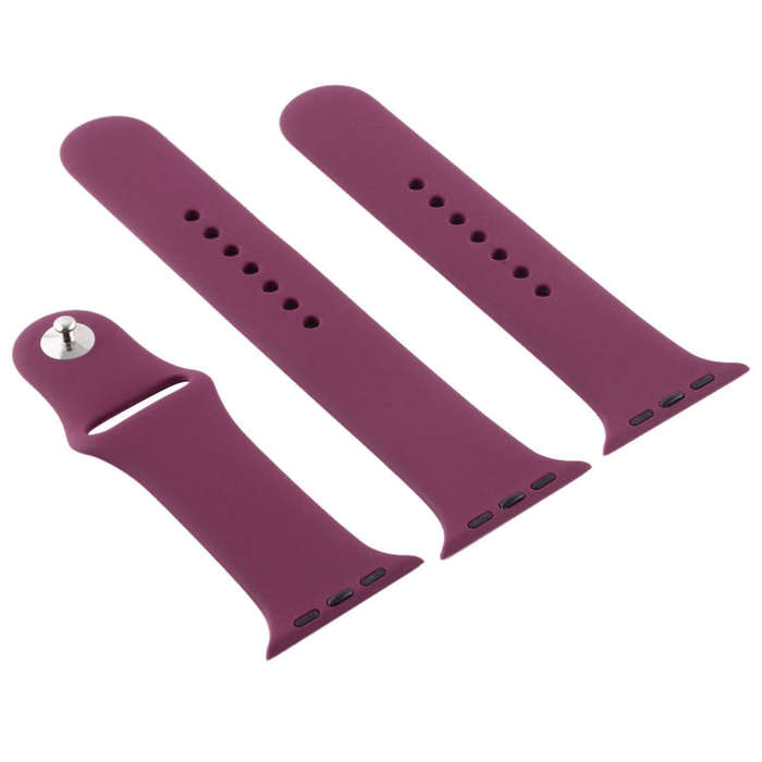 For Apple Watch Series 10 42mm / 9&8&7 41mm / SE 3&SE 2&6&SE&5&4 40mm / 3&2&1 38mm 3 in 1 Rubber ...