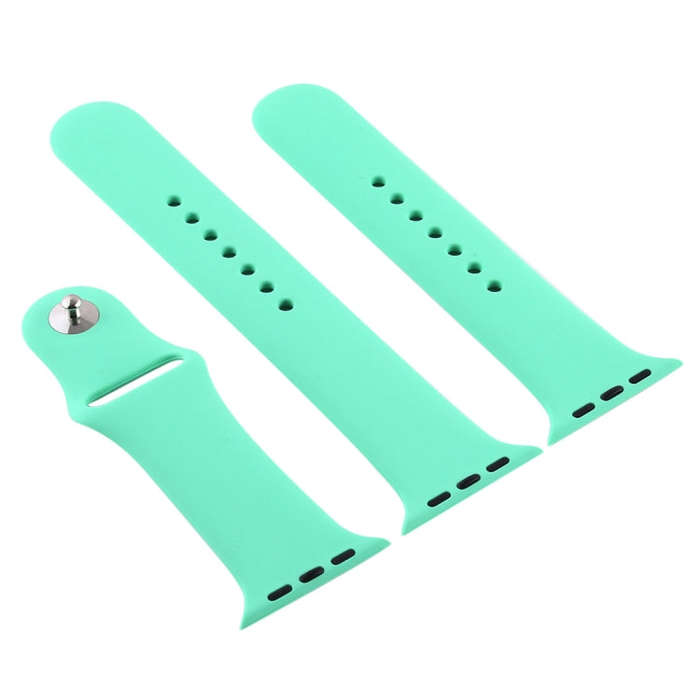 For Apple Watch Series 10 42mm / 9&8&7 41mm / SE 3&SE 2&6&SE&5&4 40mm / 3&2&1 38mm 3 in 1 Rubber ...