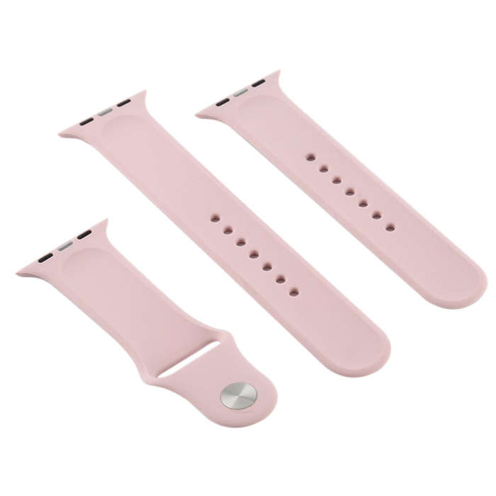 For Apple Watch Series 10 42mm / 9&8&7 41mm / SE 3&SE 2&6&SE&5&4 40mm / 3&2&1 38mm 3 in 1 Rubber ...