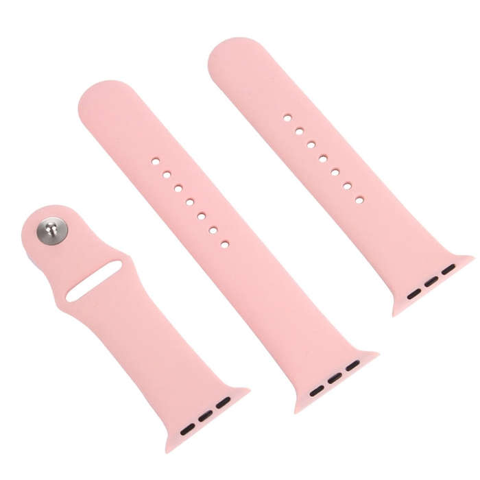 For Apple Watch Series 10 42mm / 9&8&7 41mm / SE 3&SE 2&6&SE&5&4 40mm / 3&2&1 38mm 3 in 1 Rubber ...