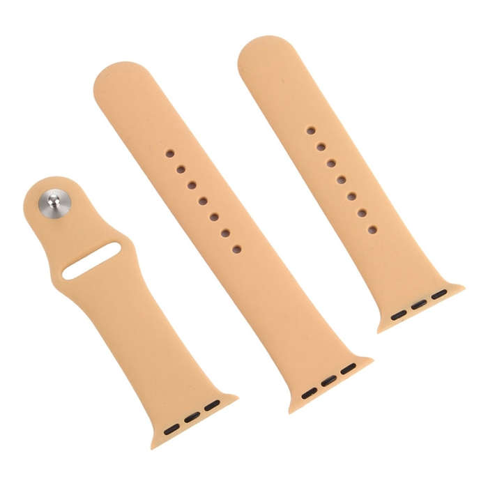 For Apple Watch Series 10 42mm / 9&8&7 41mm / SE 3&SE 2&6&SE&5&4 40mm / 3&2&1 38mm 3 in 1 Rubber ...