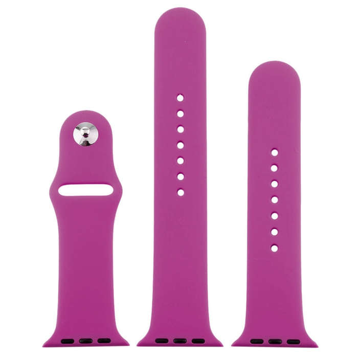 For Apple Watch Series 10 42mm / 9&8&7 41mm / SE 3&SE 2&6&SE&5&4 40mm / 3&2&1 38mm 3 in 1 Rubber ...