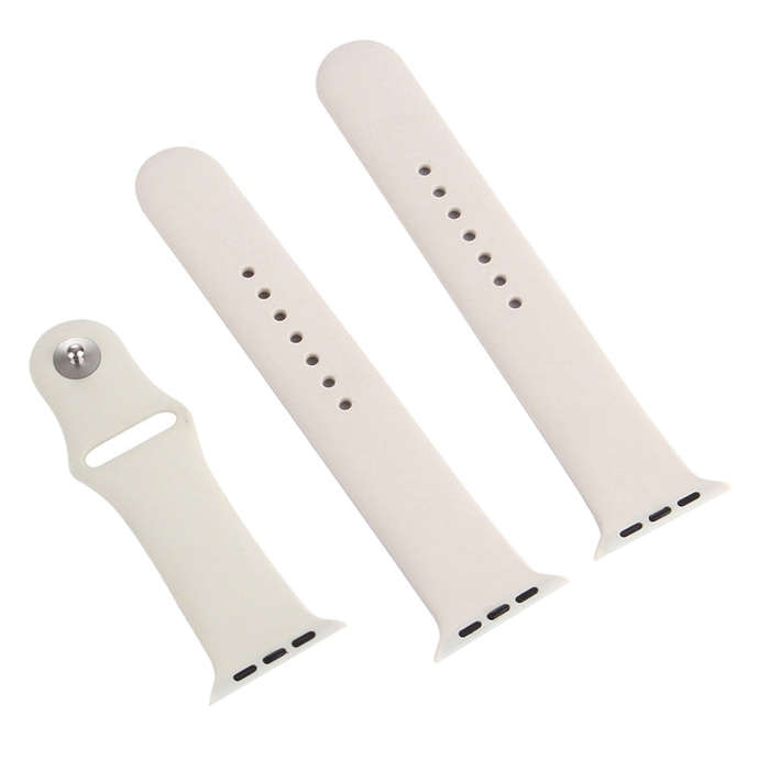 For Apple Watch Series 10 42mm / 9&8&7 41mm / SE 3&SE 2&6&SE&5&4 40mm / 3&2&1 38mm 3 in 1 Rubber ...