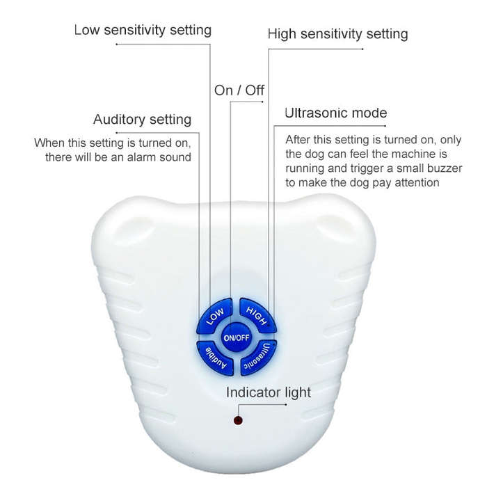 Ultrasonic Bark Stop Collar(White)