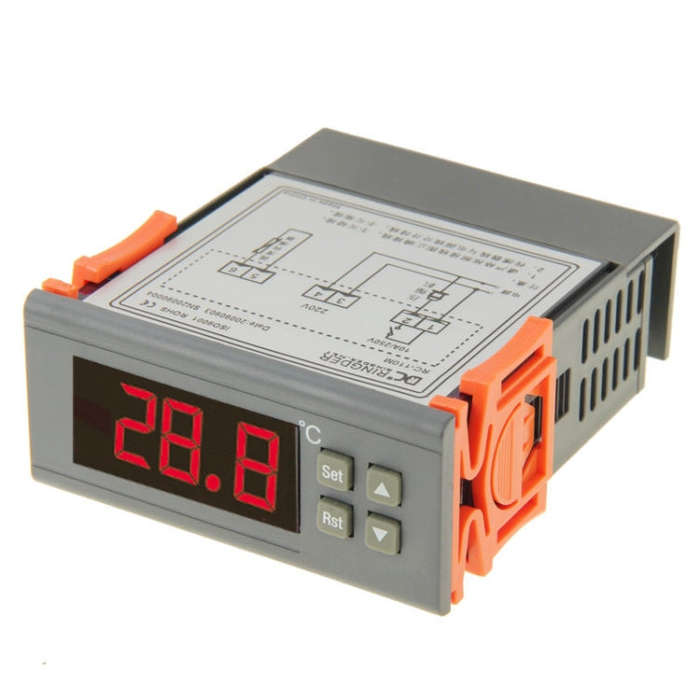 RC-210M Digital LCD Temperature Controller Thermocouple Thermostat Regulator with Sensor Termomet...