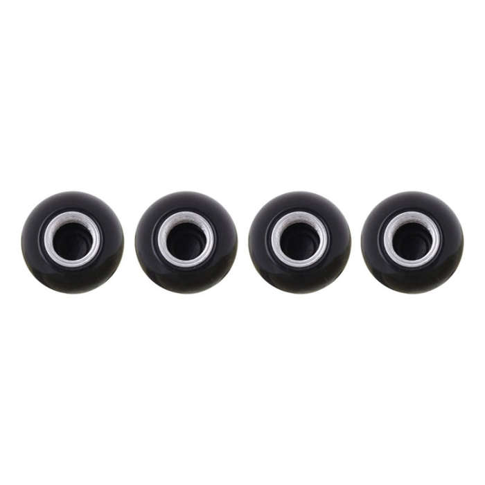 Universal 8mm American Billiards No.8 Ball Style Plastic Car Tire Valve Caps, Pack of 4(Black)