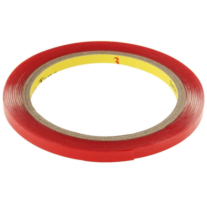 10 PCS Universal Car Transparent Double Sided Adhesive Tape, Width: 6mm(Red)