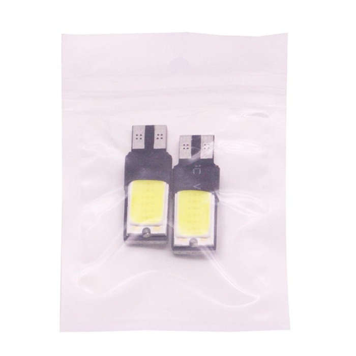 2 PCS T10 3W 160-180LM 2 LED Ice Blue COB LED Decode Car Clearance Lights Lamp, DC12V