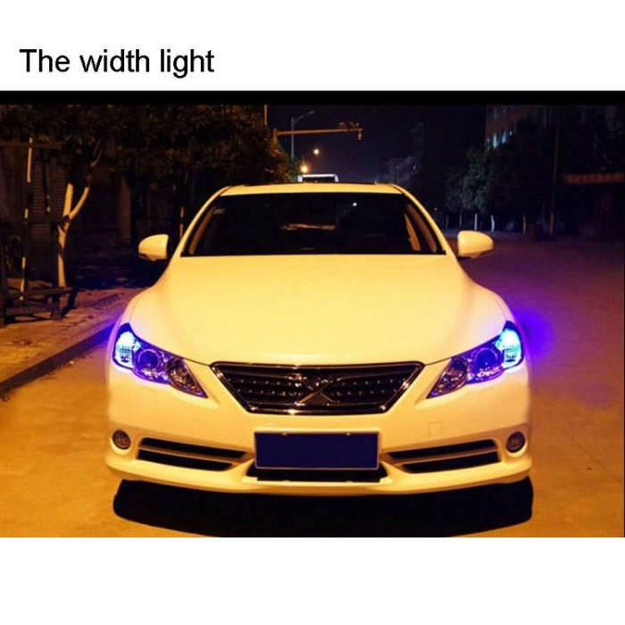 2 PCS T10 3W 160-180LM 2 LED Ice Blue COB LED Decode Car Clearance Lights Lamp, DC12V