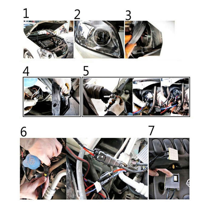 DC12V 35W 9007/9004-3 HID Xenon Light Single Beam Super Vision Waterproof Head Lamp with One Cabl...