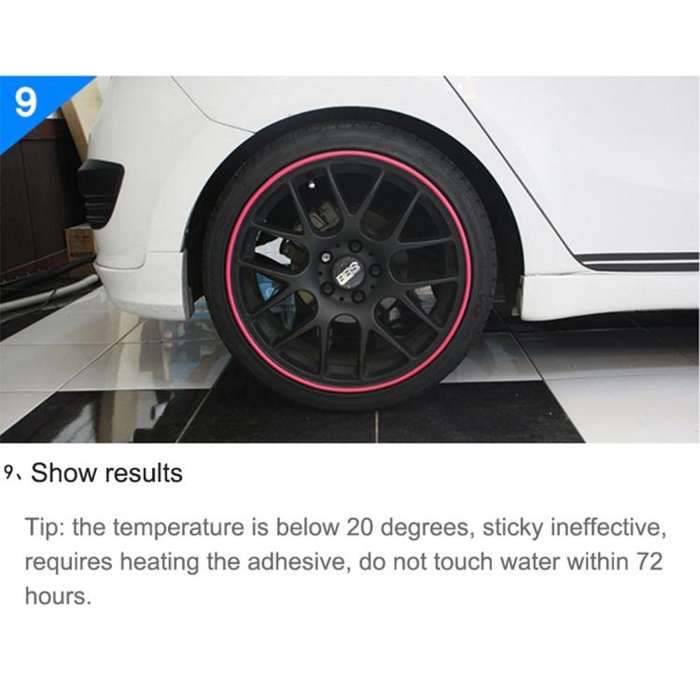 Universal Decorative Scratchproof Stickup 8M Flexible Car Wheel Hub TRIM Mouldings Decoration Str...