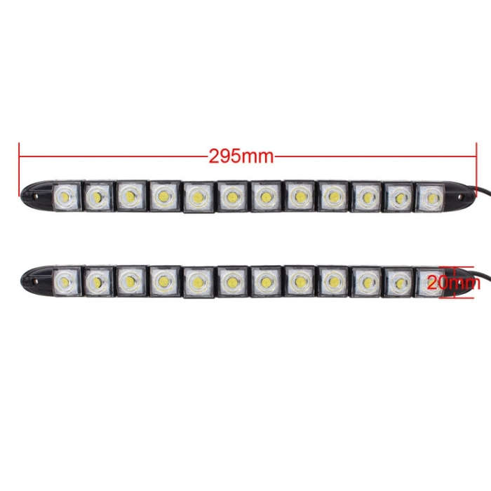 2 PCS  6W 12 LED SMD 5050 Flexible Snake LED Car Daytime Running Lights, DC 12V