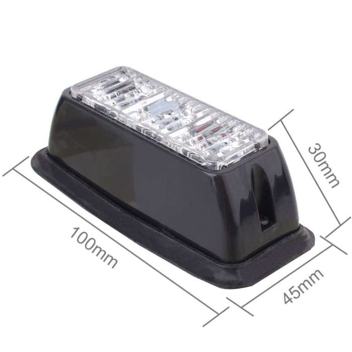 9W 540LM 3-LED Yellow Light Wired Car Flashing Warning Signal Lamp, DC12V, Wire Length: 95cm
