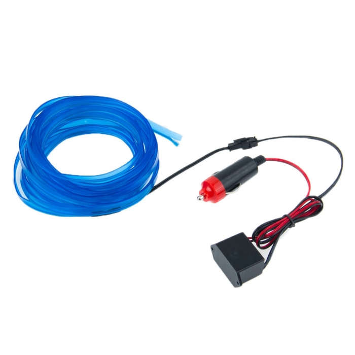 EL Cold Blue Light Waterproof Flat Flexible Car Strip Light with Driver for Car Decoration, Lengt...